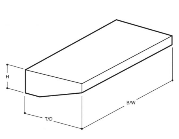 Hotte murale, forme inclinée 1400x700x450mm WHE – Image 3