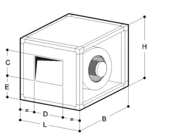 Caisson d’extraction 4000 m³/h, moteur à l'intérieur – Image 2