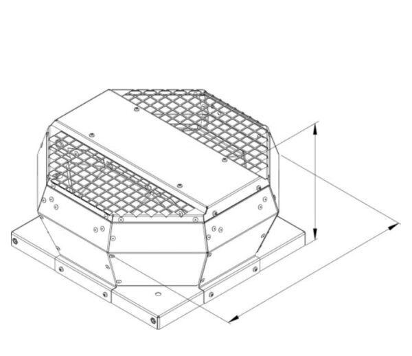 Ventilateur de toit 3740 m³/h, moteur dans le flux d'air – Image 2